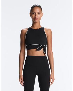 Oysho Comfortlux Sleeveless Tie Tank Top - Black