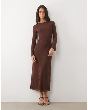 Never Fully Dressed Maxikleid aus mesh mit hotfix-details - Braun