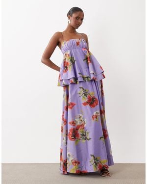 ASOS Double Layer Maxi Dress - Purple
