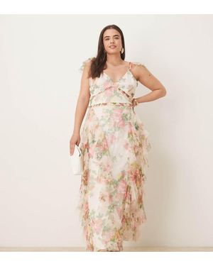 Lace & Beads Plus Vestito - Neutro