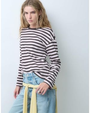 ONLY Long Sleeve Boxy Top - White