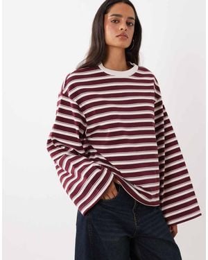 Gina Tricot Pure Cotton Basic Long Sleeve T-shirt - Red