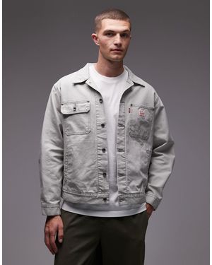 Levi's – workwear capsule – sunrise – trucker-jacke aus denim - Grau