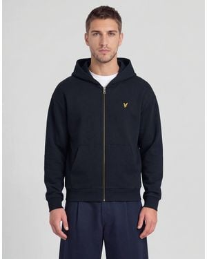 Lyle & Scott Mid Layers Zip Through Hoodie - Blue