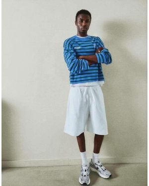 Bershka Loose-Fitting Bermuda Shorts - Blue