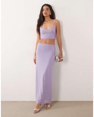 ASOS Co-ord Hotfix Maxi Skirt - Purple