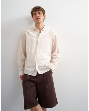 TOPMAN – durchscheinendes oversize-hemd - Natur