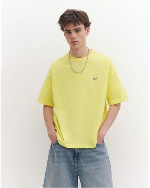 Pull&Bear Stwd Logo Boxy T-shirt - Yellow