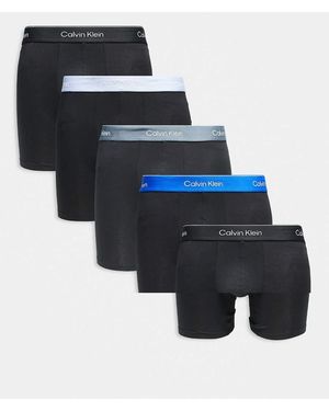 Calvin Klein Icon Cotton Stretch 5 Pack Boxer Briefs - Black