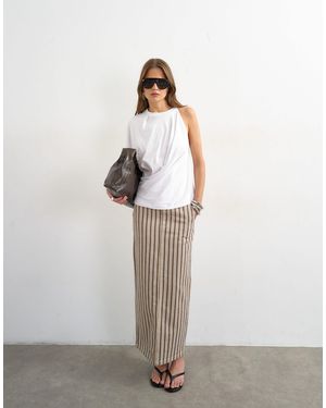 TOPSHOP Denim Column Maxi Skirt - Multicolor