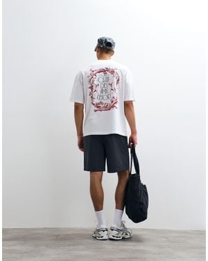 ASOS Oversized T-Shirt With Resort Graphic - White