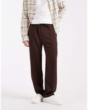 Only & Sons Loose Fit Pintuck Trouser - Brown