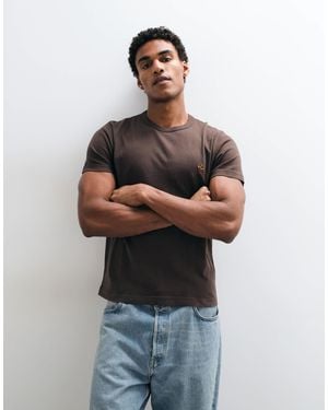 Abercrombie & Fitch T-shirt logo icon essentiel - Marron