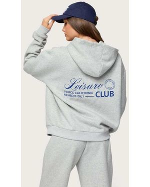 Edikted Leisure Club Hoodie - Grey