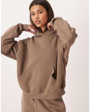 Gina Tricot Co-Ord Relaxed Fit Hoodie - Brown