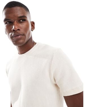 Brave Soul T-shirt en maille - crème - Blanc