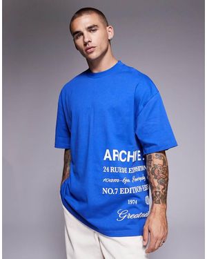 River Island 'archive' T-shirt - Blue