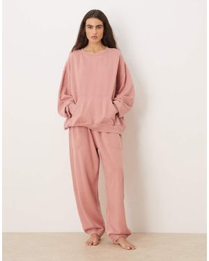 Free People Intimately Fp Slow It Down Cosy Wide Leg Trackies - Pink