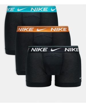 Nike Dri-fit Ultra Comfort 3 Pack Boxer Briefs - Blue