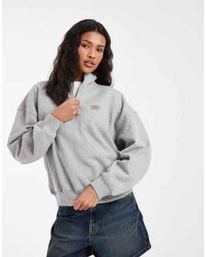 Dickies Oakport 1/4 Zip Sweatshirt - Grey