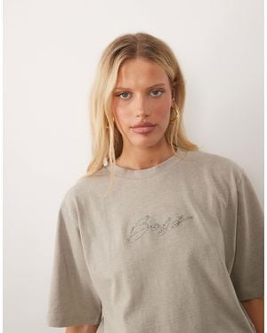 BOSS Script Logo T-shirt - Brown