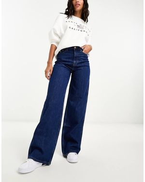 Tommy Hilfiger Claire High Rise Wide Leg Side Tab Jeans - Blue