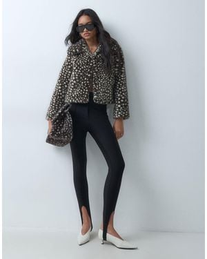 Threadbare Faux Fur Cropped Jacket - Grey