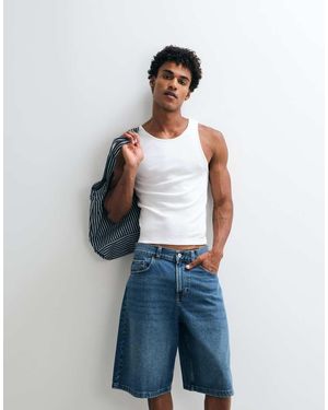 Collusion Ribbed Tank Top - Blue
