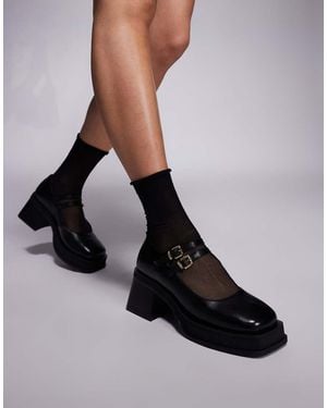 Walk London Liley Mary Janes - Black