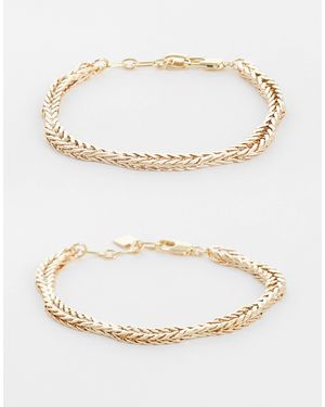 ASOS Mutli-pack Of Chunky Chain Bracelets - Metallic