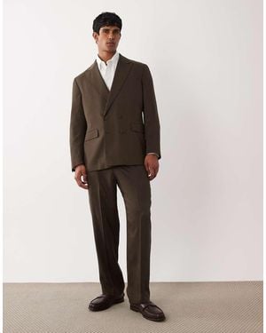 SELECTED Co-ord Regular Suit Trousers - Brown
