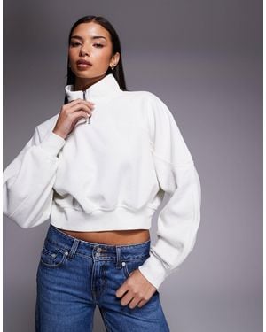 Nike Nike Air Cropped Quarter Zip Top - Gray