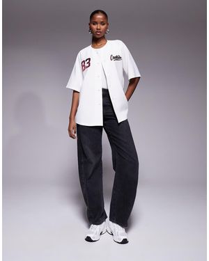 Courtside Oversized Baseball Jersey - Blue