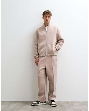 ASOS Relaxed Tapered Scuba-Style Fabric Jogger - Natural