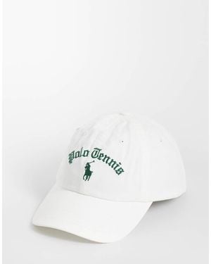 Polo Ralph Lauren Tennis Logo Baseball Cap - White