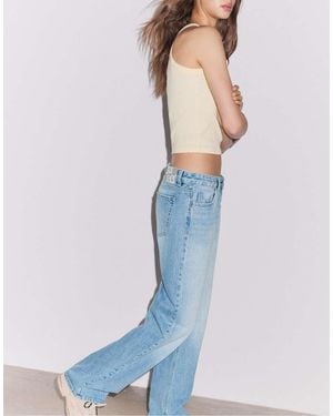 Stradivarius Low-rise Straight Leg Jeans - Blue