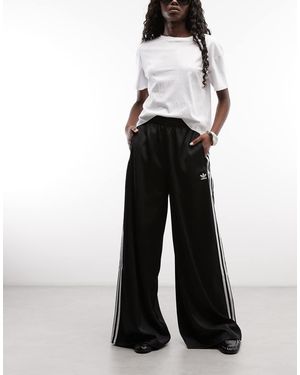 adidas Originals Wide Leg Satin joggers - Black