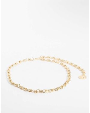 ASOS Cinturón De Cadena Con Detalle De Moneda En - Neutro