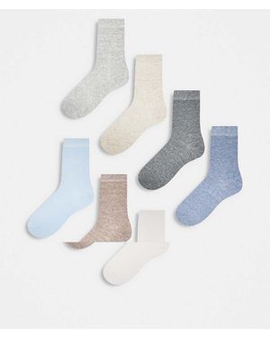 Lindex 7 Pack Ankle Sock - White