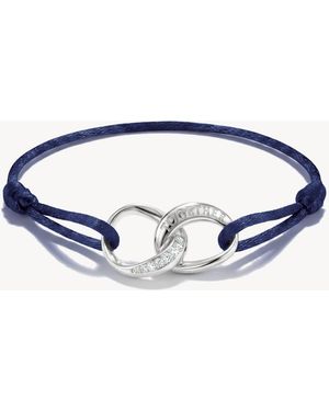 Thomas Sabo Textilarmband together dunkelblau mit weißen zirkonia