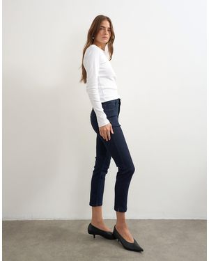 TOPSHOP 3/4-capri-jeans mit mittlerer leibhöhe - Weiß
