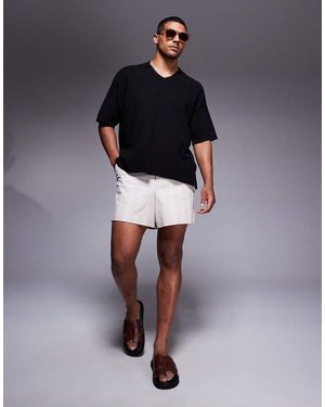 ADPT Oversized Knitted Split Neck Polo - Blue