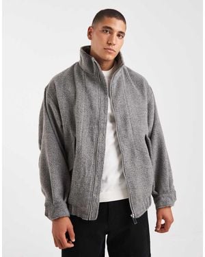 ASOS Wool Look Bomber - Grey