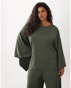 ASOS Asos Design Curve Cape Style Co-ord Top - Green
