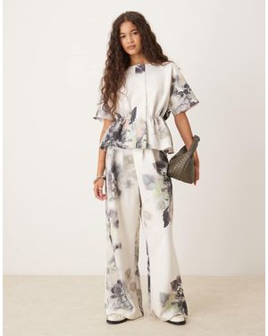ASOS Co-ord Wide Leg jogger - Natural