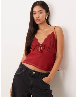 Abercrombie & Fitch Lace Cami Top - Red