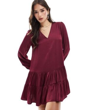 Glamorous Shift Mini Dress - Red