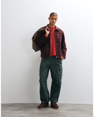 ASOS Zip Up Wool Look Jacket - Red