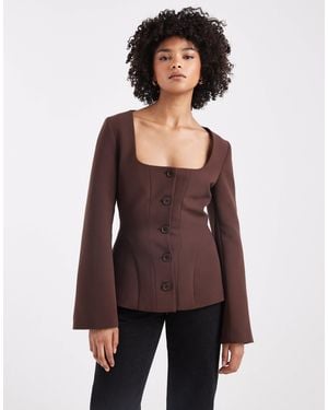 ASOS Cinch Corset Blazer - Purple