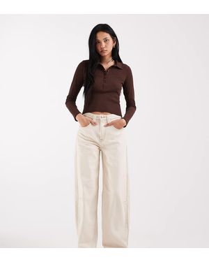 ONLY Frankie High Waist Barrel Jeans - Brown